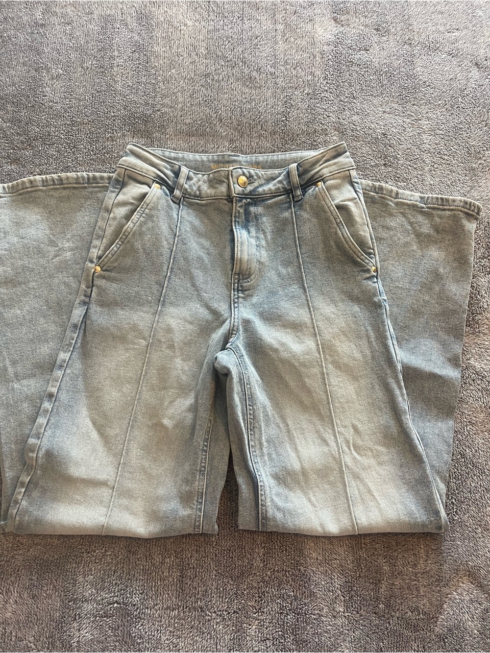 Michael Kors wide leg Jeans with Front Seam Panels